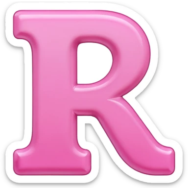 mix color pinks letter p sticker