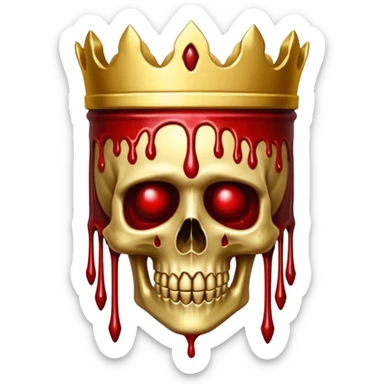 A creepy holy grail in the style of your bleeding skull art. sticker