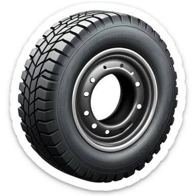 car tire with treads sticker