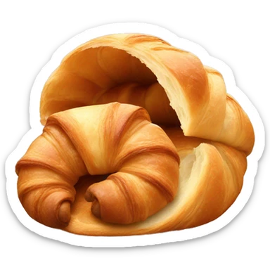 croissant eating croissant sticker