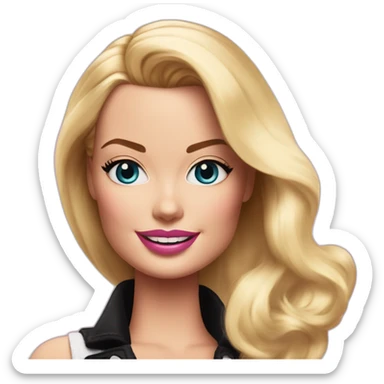 Margot Robbie as Barbie sticker
