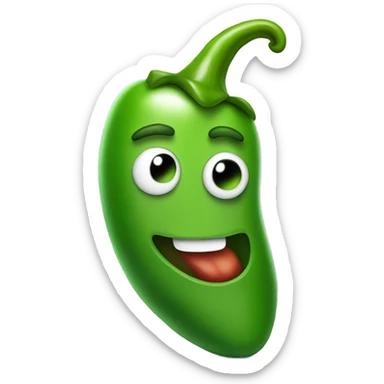 Green chili pepper sticker