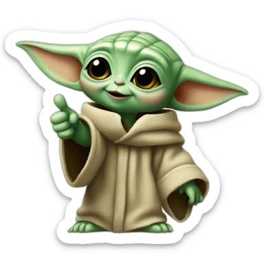 baby yoda thumbs up sticker
