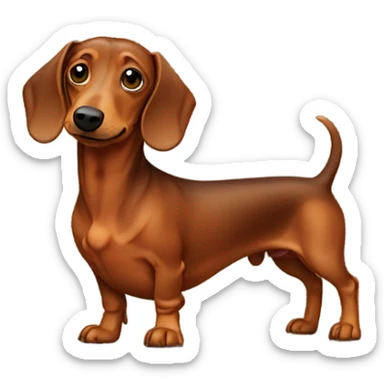 A Brown dachshund sticker