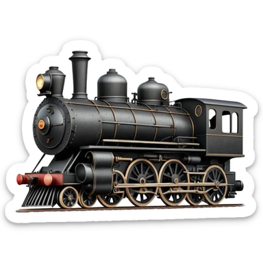 vintage steam locomotive sticker