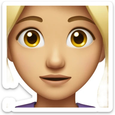 girl's face with tears of joy sticker