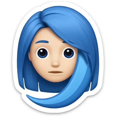 Letter o Blue With Hair With the letter H, which is greater, the same thing sticker