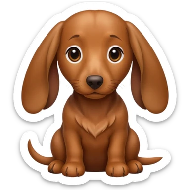 Dachshund getting groomed sticker