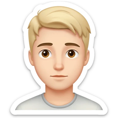 Young man with loving expression sticker