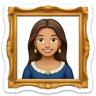 Monnalisa paint of Louvre giocanda frame  sticker