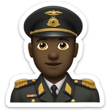 black man as a world war two german general sticker