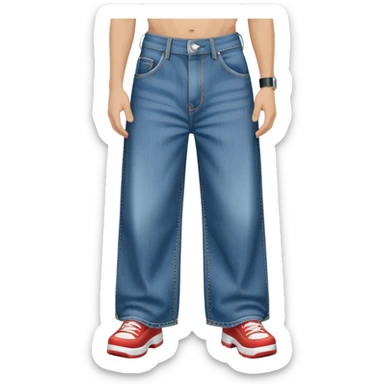 huge jnco jeans with absurdly wide pant legs sticker