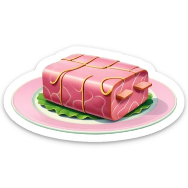 surrealist spam art meat french countryside landscape  sticker