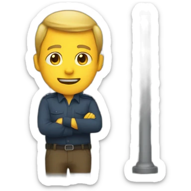 man at the barrier sticker