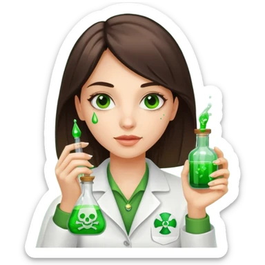 Gir trying to poison me her name tag  is denisa george is must be written  sticker