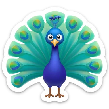 Peacock sticker