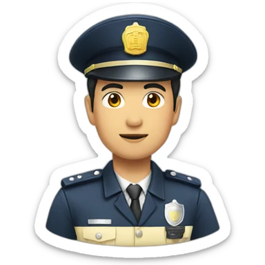 asia-handsome-policeman sticker