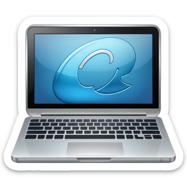 Laptop, nice and very shiny. sticker