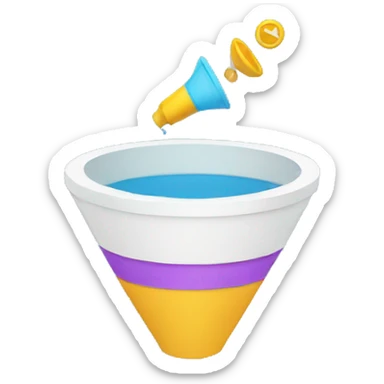 a marketing funnel sticker