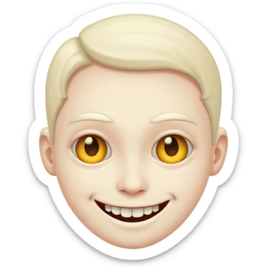 Weird creepy smile  sticker