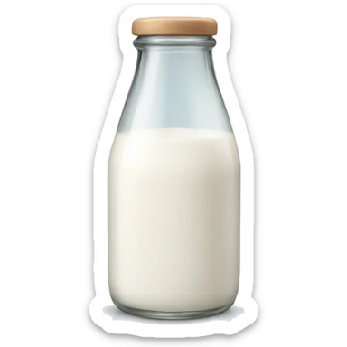 glass milk bottle sticker