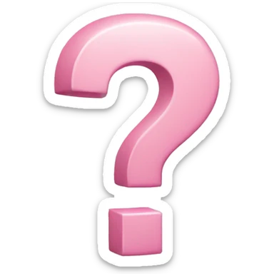 light pink question mark sticker