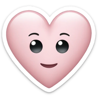 Light pink heart  sticker