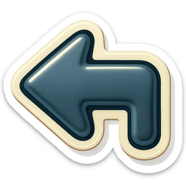 A gray arrow back sticker with a vintage design and bright colors sticker