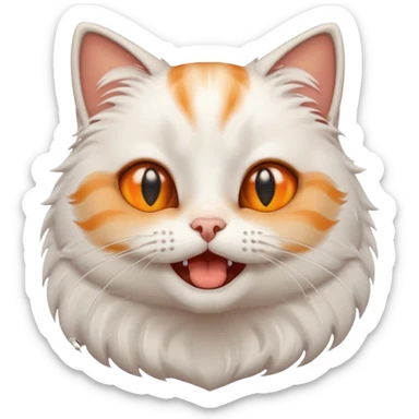 funny cat cry and laugh at the same time sticker