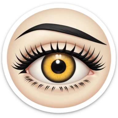 1 big pretty gothic female eye with long eyelashes  sticker