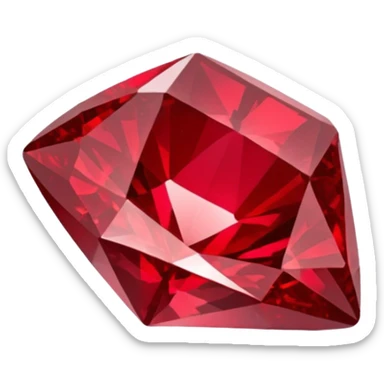 red glitter ruby sticker