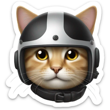 Cat riding a motorcycle  sticker