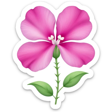 sweetpea flower, pink with dotted center sticker
