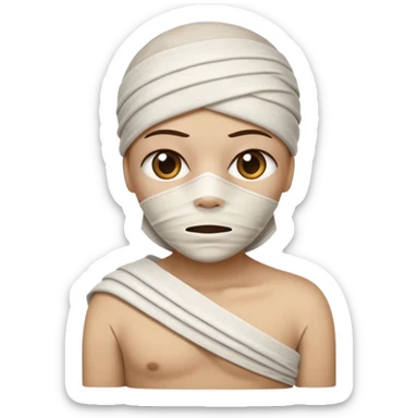 Mummy in white t-shirt sticker