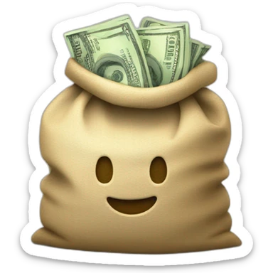 Una rata con una bolsa de dinero en la espalda  sticker