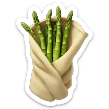 Asparagus in a blanket sticker