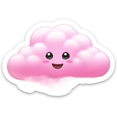 Pink cloud raining pink diamonds sticker