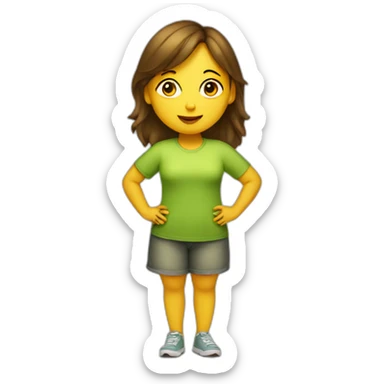 Pear shaped girl sticker