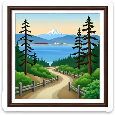 Port Angeles Washington town and walking trail sticker