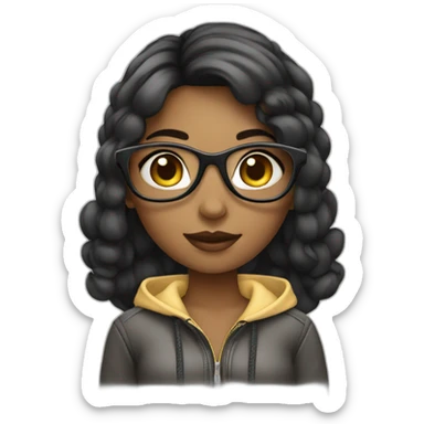 Ébano stylish girl sticker