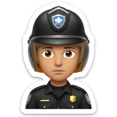 Futuristic cop sticker
