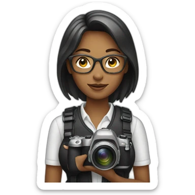 female photographer sticker