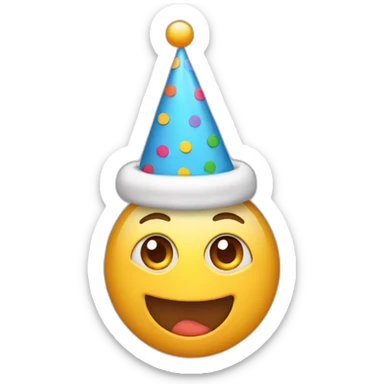 birthday hat face sticker