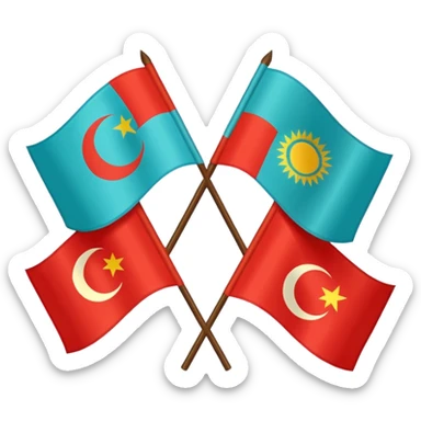 Turkic flags sticker