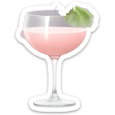 Cocktail with light pink flowers sticker
