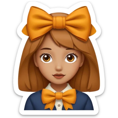 Fall tan bow sticker