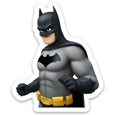 batman stopping you with his hand open sticker
