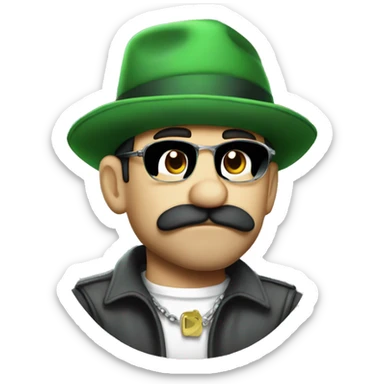 gangsta luigi sticker