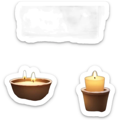 Cozy winter atmosphere candles sticker