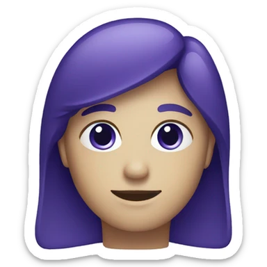 A check emoji that is in a gradient of Dark Violet/Purple and Dark Blue sticker
